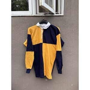 Vintage Halbro Rugby Shirt Size 46 Blue/Yellow